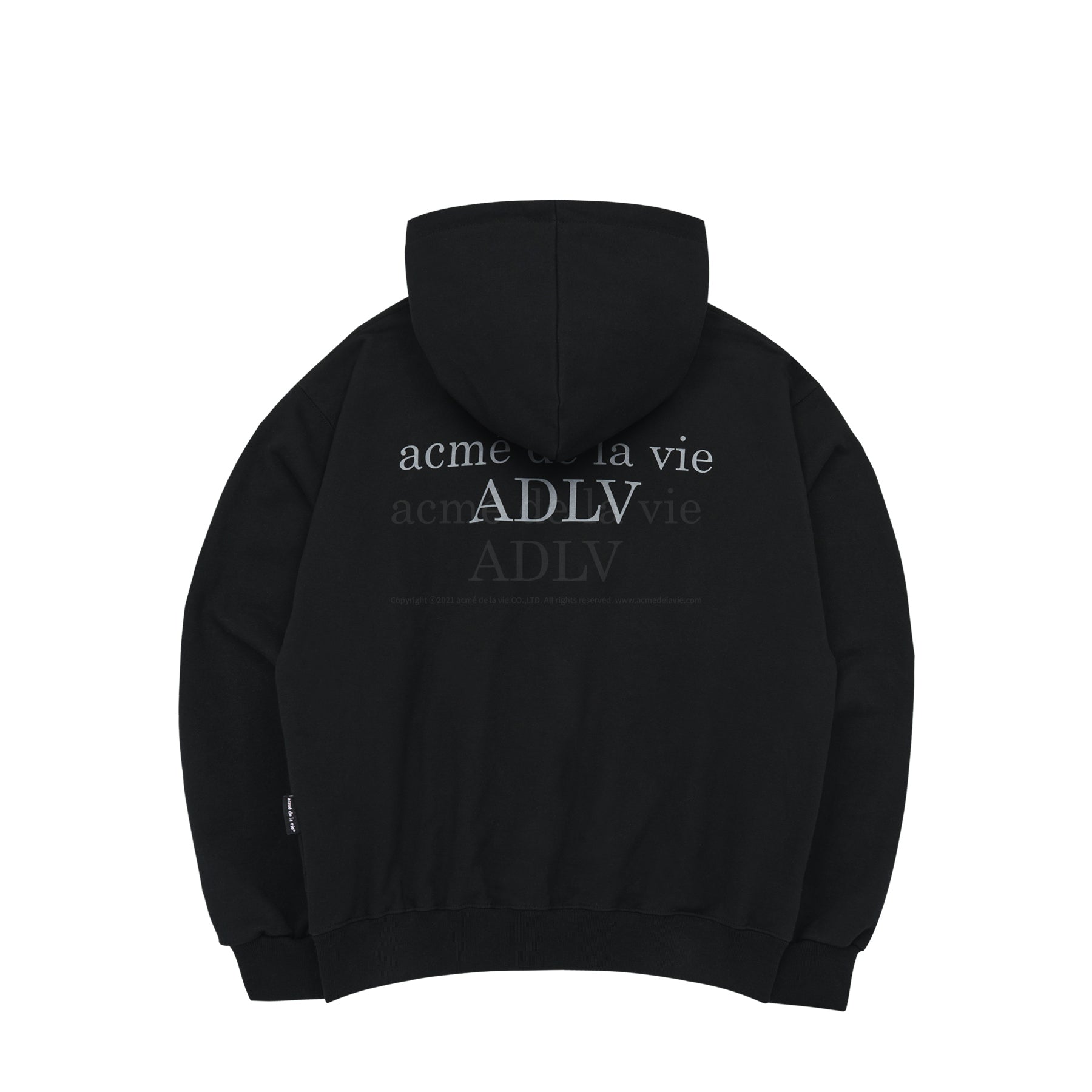 ADLV BLACK FUZZY RABBIT HOODIE BLACK