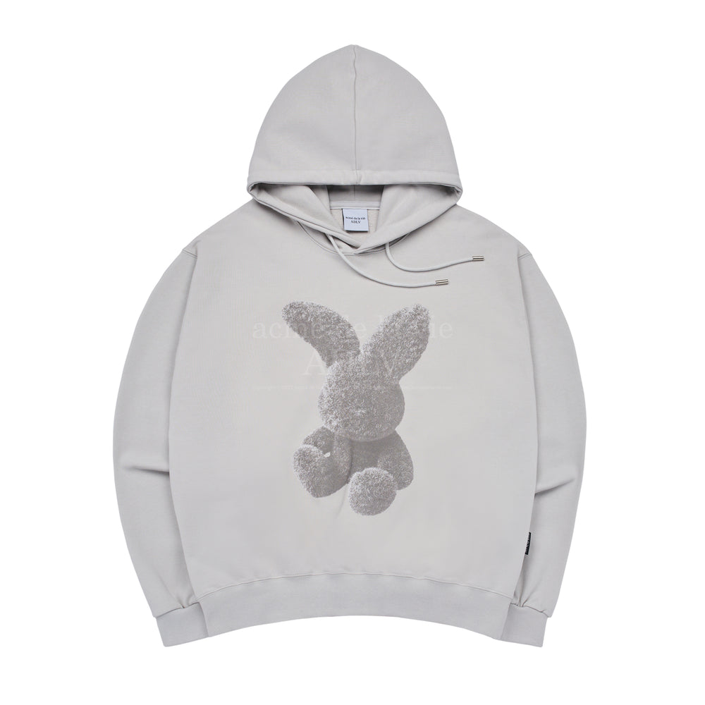 ADLV BLACK FUZZY RABBIT HOODIE GREY