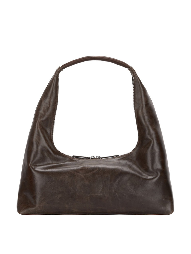 MARGESHERWOOD HOBO LARGE_washed brown pull-up