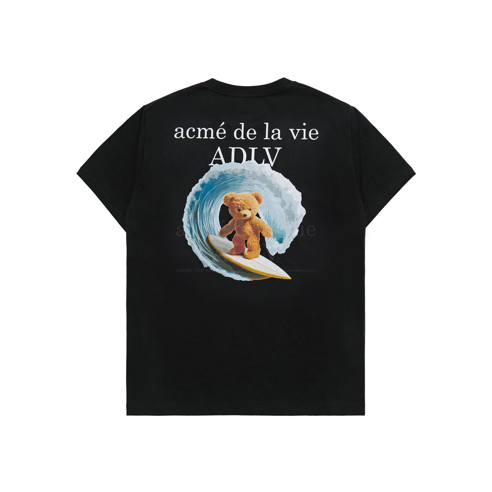 ADLV SURF BEAR SHORT SLEEVE T-SHIRT BLACK