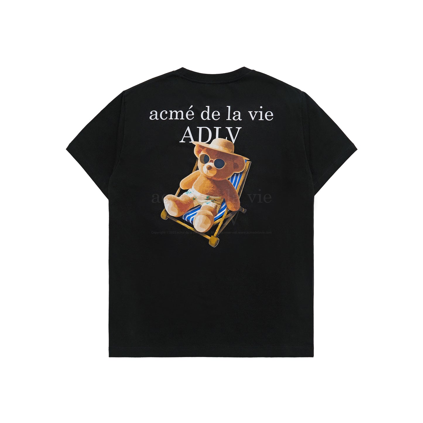 ADLV BEACH BEAR SHORT SLEEVE T-SHIRT BLACK