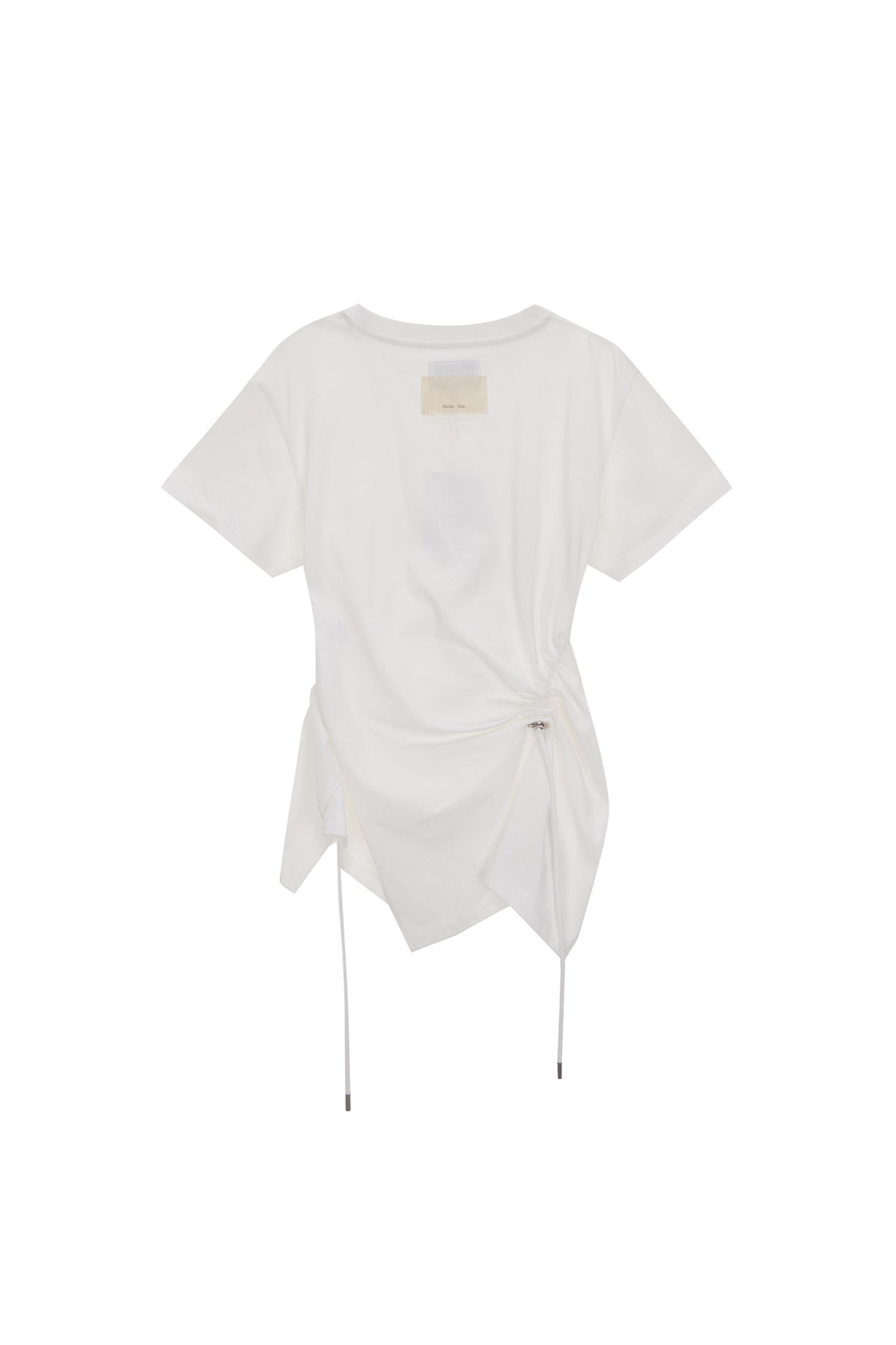 MATIN KIM STRING SLIT DETAIL TOP IN WHITE