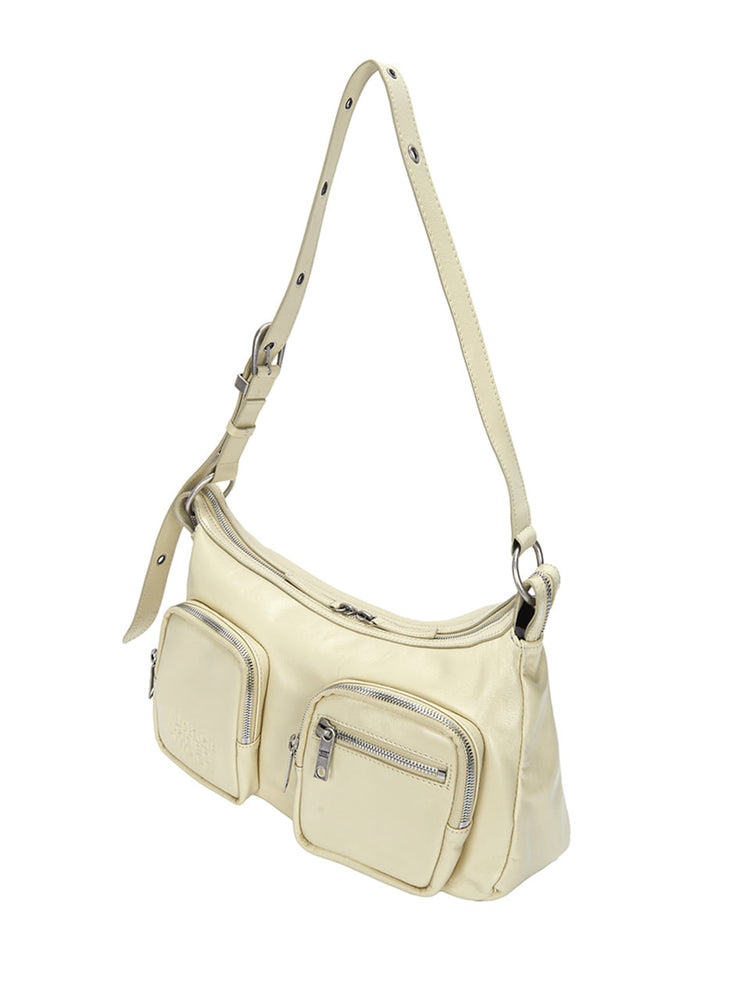 MARGESHERWOOD OUTPOCKET HOBO_blond wood glossy plain