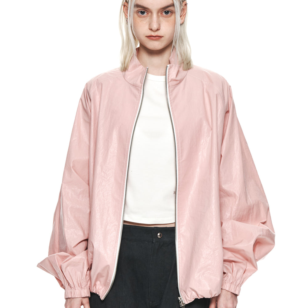 MATIN KIM LOGO COATING JUMPER IN PINK