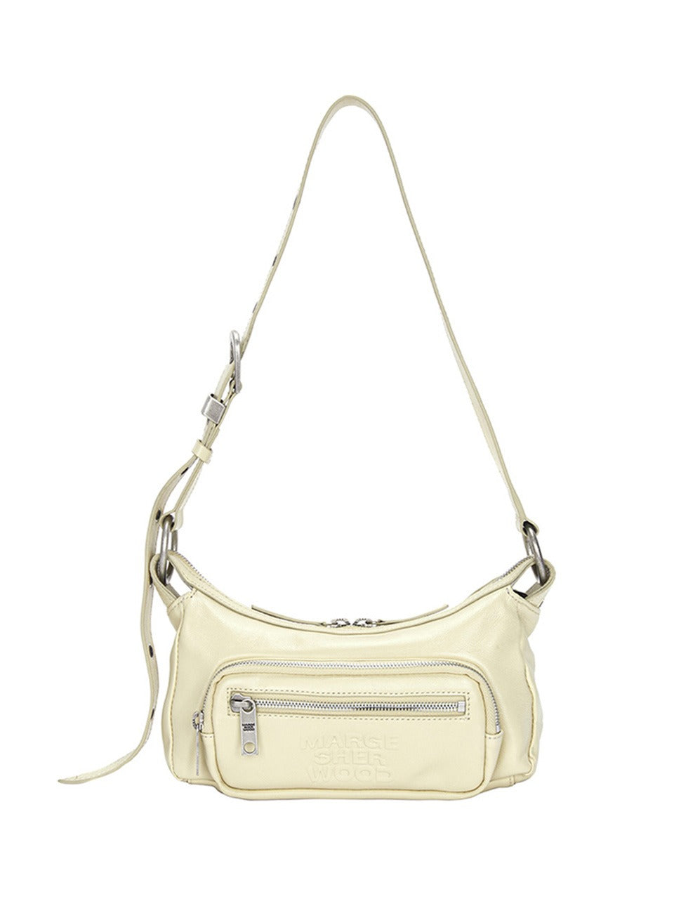 MARGESHERWOOD OUTPOCKET HOBO MINI_blond wood glossy plain