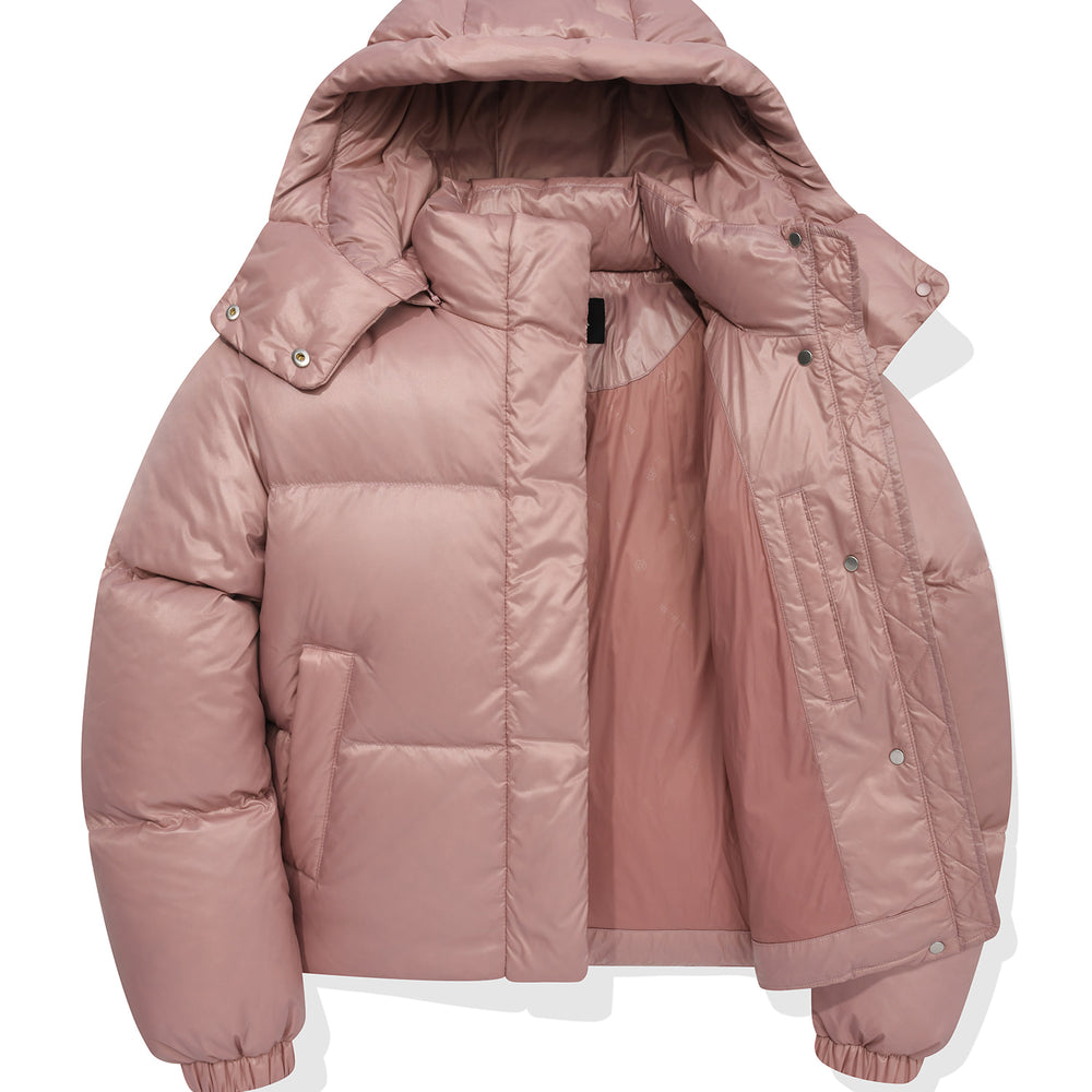 
                  
                    Glossy Short Hooded down Jacket Pink
                  
                