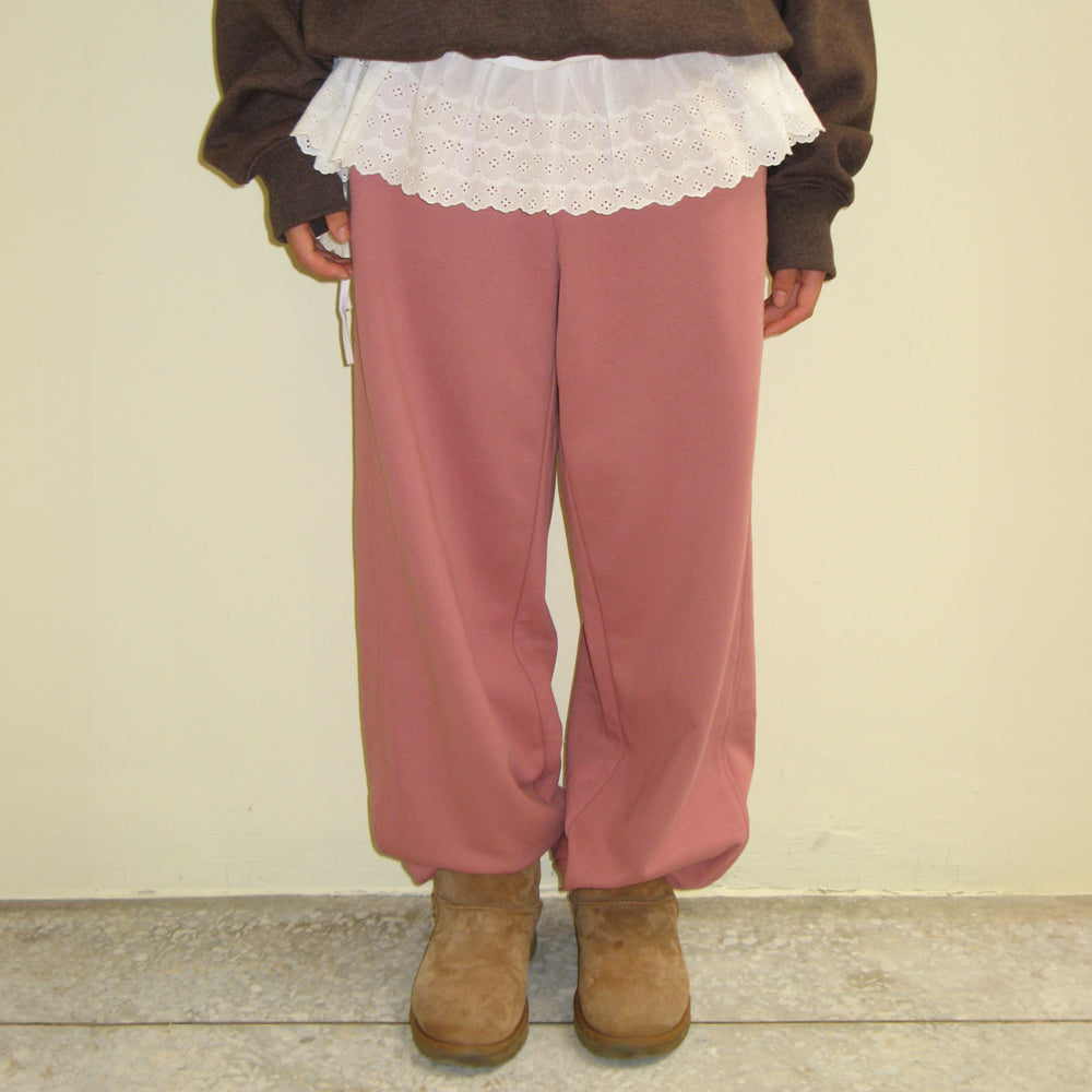 
                  
                    RONRON BACK HEART STITCH POCKET SWEAT JOGGER PANTS DUSTY PINK
                  
                