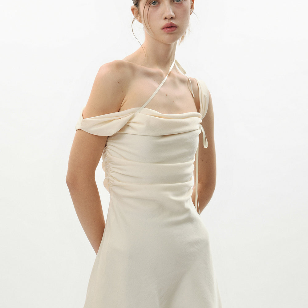 
                      
                        PAIN OR PLEASURE DEW COWL SATIN DRESS CREAM
                      
                    