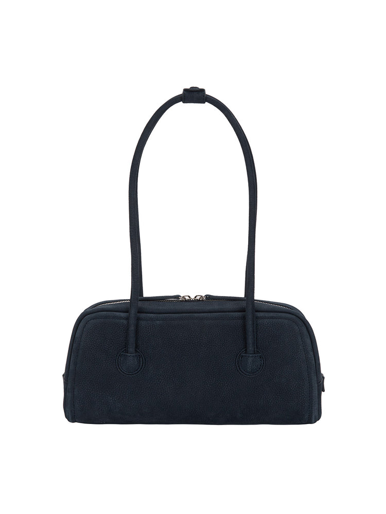 MARGESHERWOOD SOFT BAGUETTE BAG_indigo nubuck