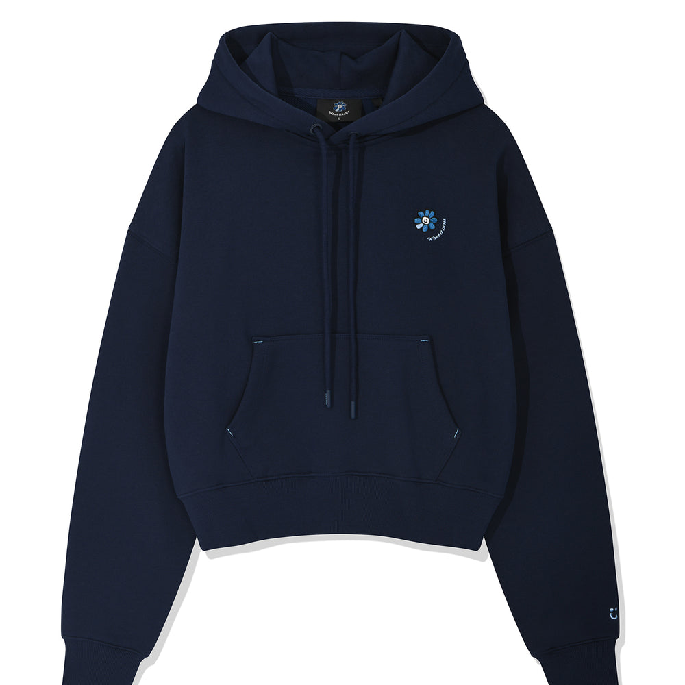 Flory Wappen Crop Hood Navy