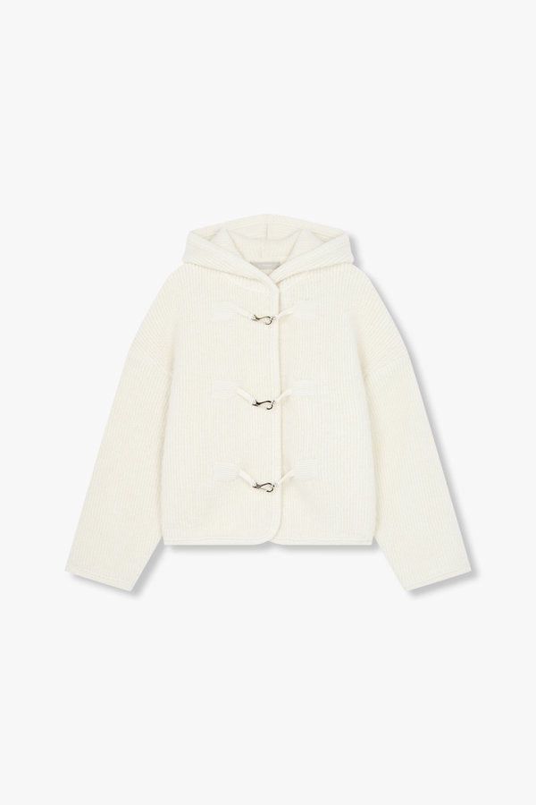 VOV Ring Closure Alpaca Knit Jacket Ivory