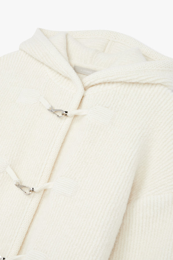 VOV Ring Closure Alpaca Knit Jacket Ivory