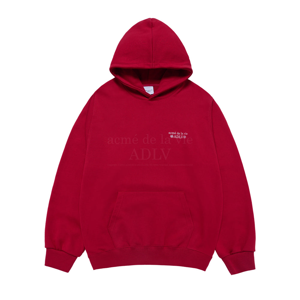 ADLV SNOW BEAR HOODIE DARK RED