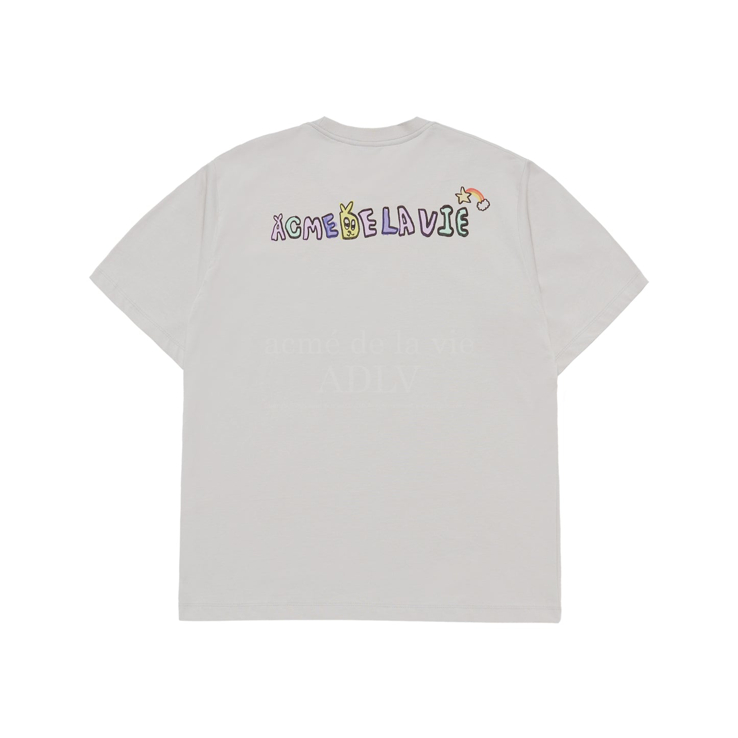 ADLV POPSTAR RABBIT SHORT SLEEVE T-SHIRT LIGHT GREY