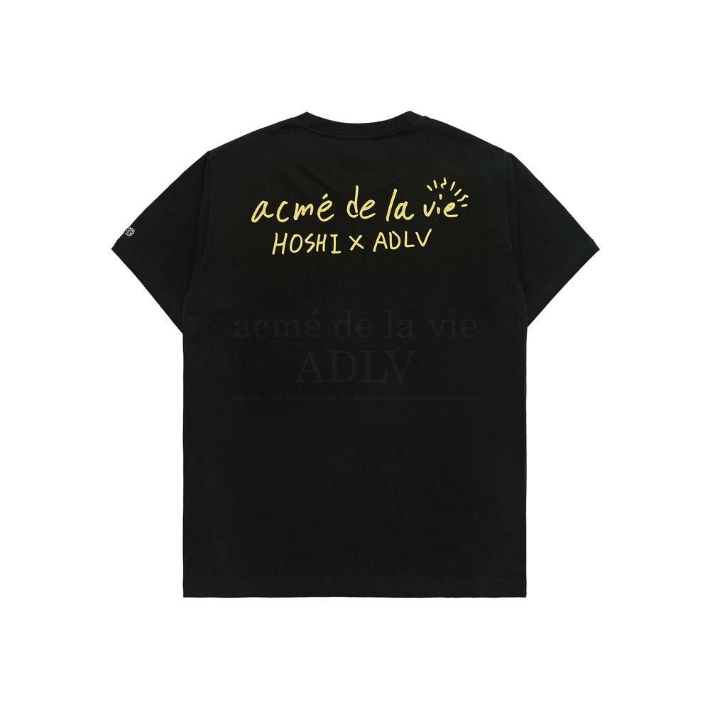 HOSHI X ADLV TIGER SKETCH SHORT SLEEVE T-SHIRT BLACK