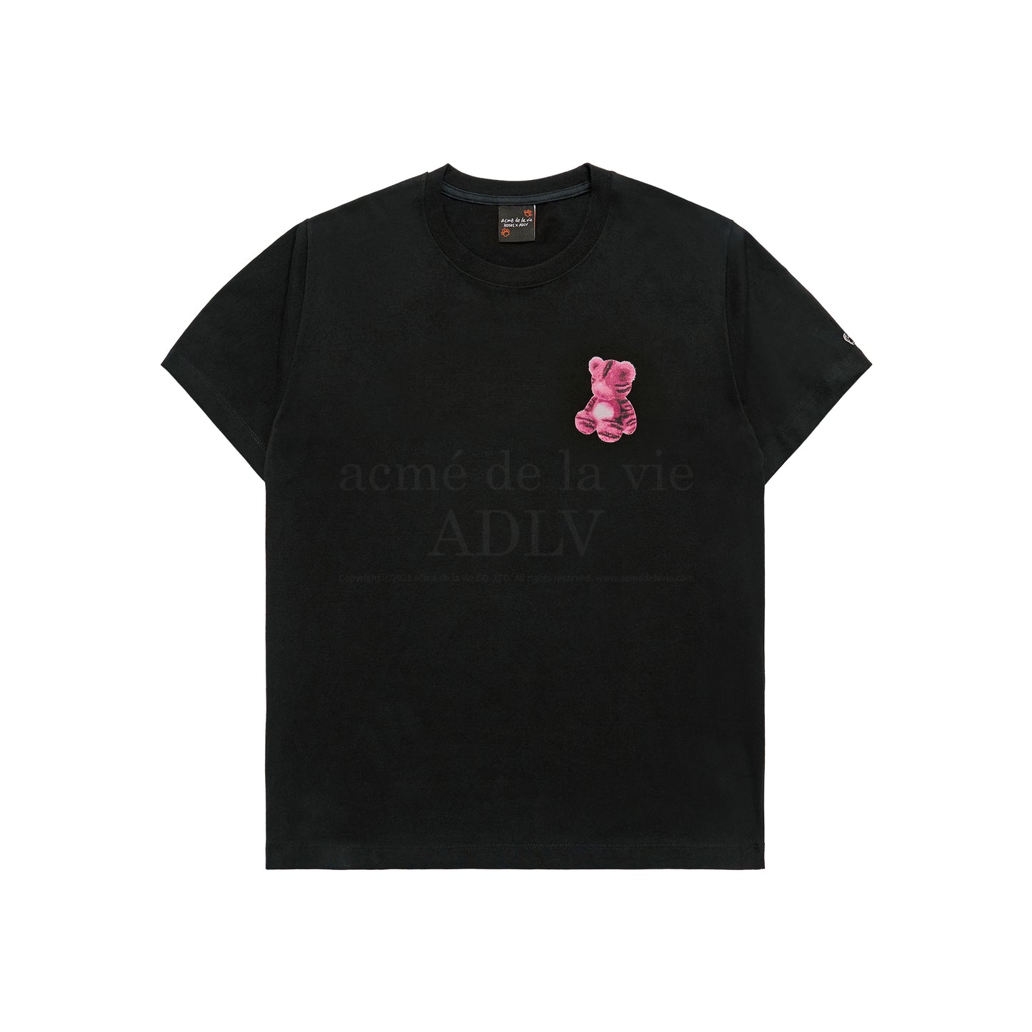 HOSHI X ADLV TIGER FIGURE SHORT SLEEVE T-SHIRT BLACK