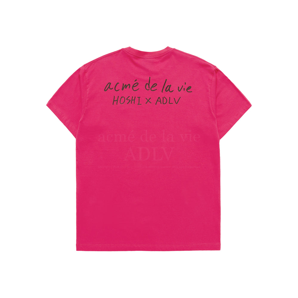 HOSHI X ADLV WAPPEN SHORT SLEEVE T-SHIRT PINK