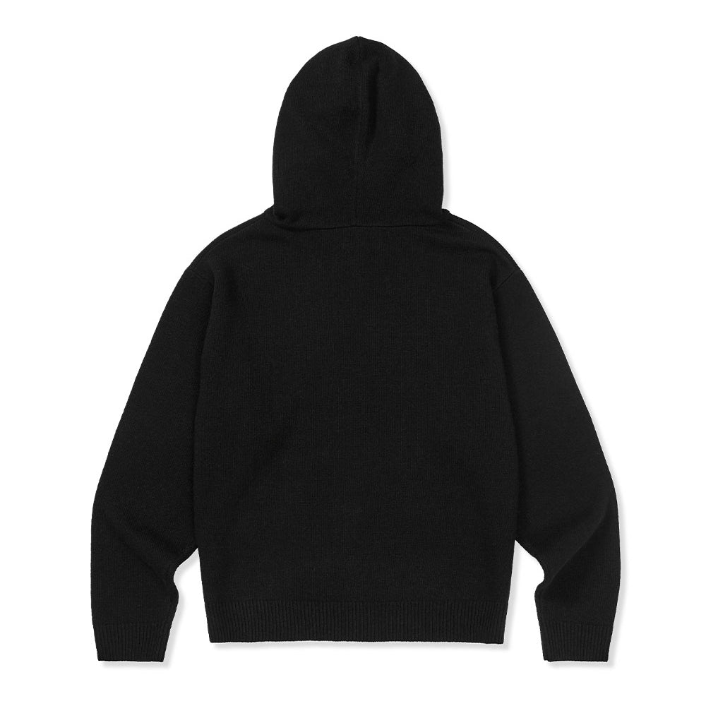 MMLG WAVY LOGO HOOD KNIT (BLACK)