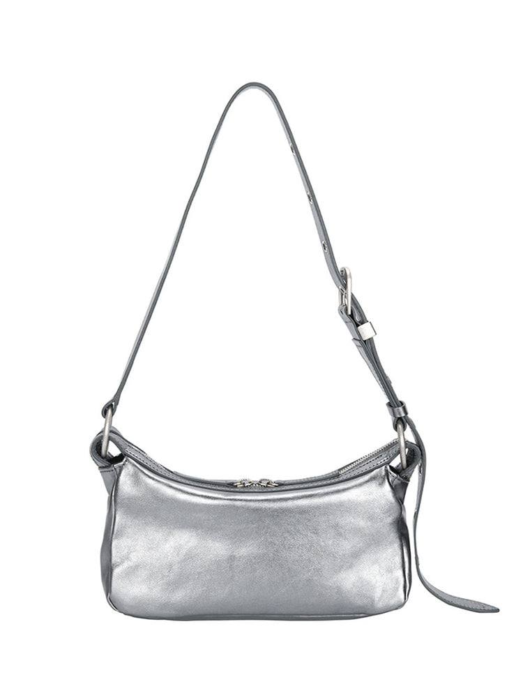 
                  
                    MARGESHERWOOD OUTPOCKET HOBO MINI_metallic grey foiled plain
                  
                