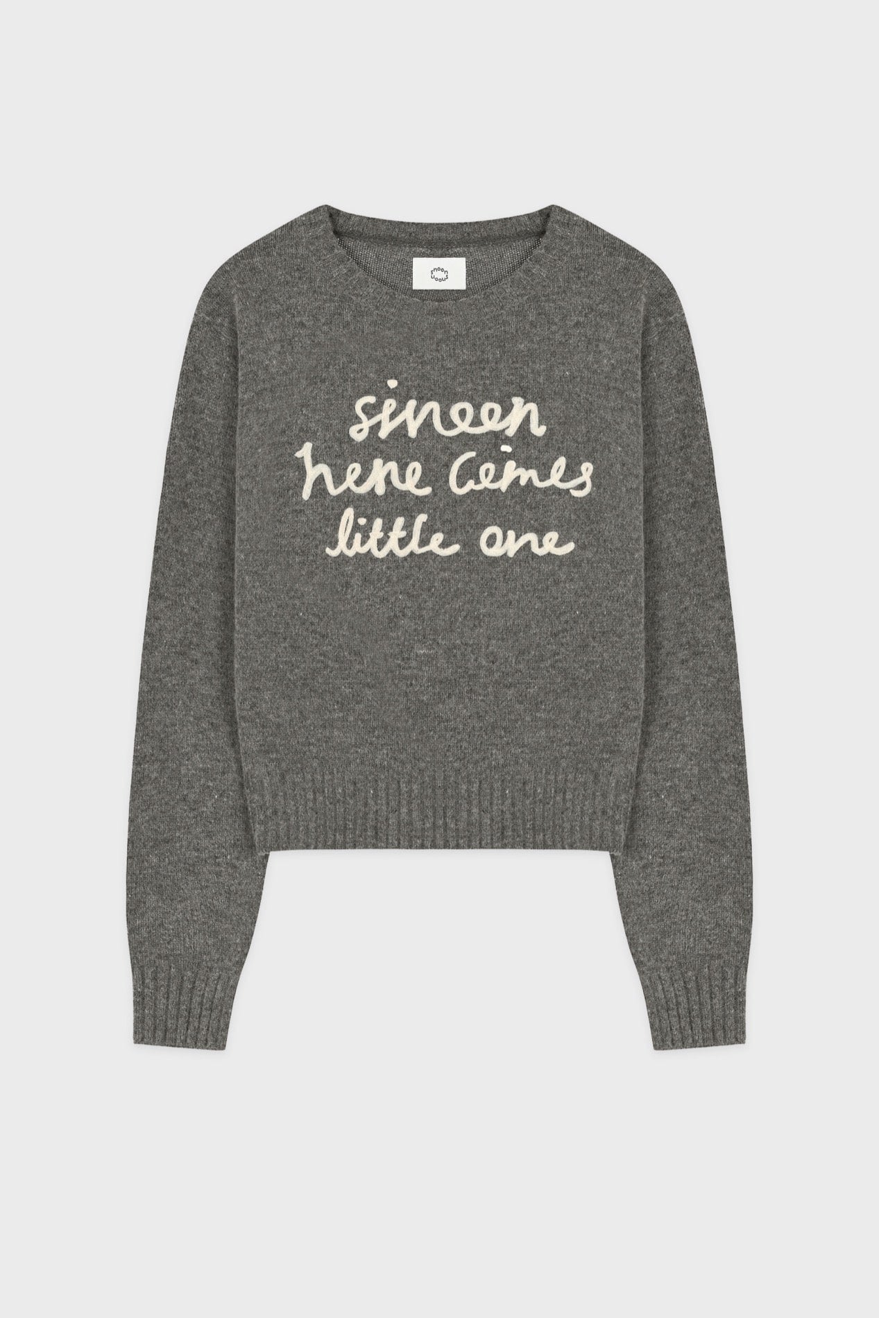 Sinoon Lettering Pullover Knit (Melange Grey)