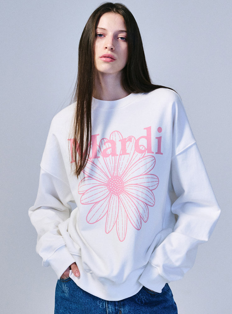 MARDI SWEATSHIRT FLOWERMARDI_WHITE PINK