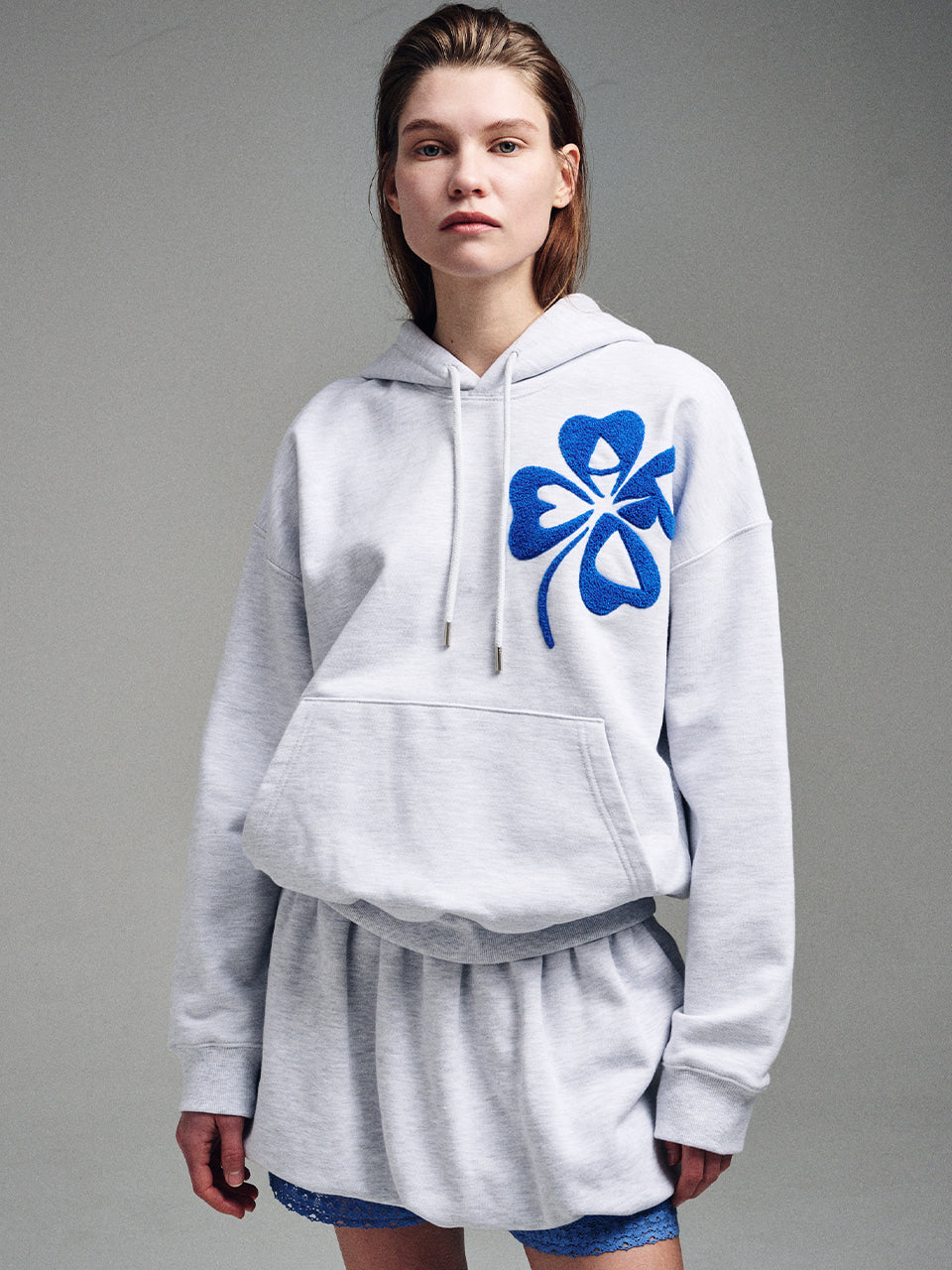 MARDI HOODY CLOVERMARDI BOUCLE_HEATHER BLUE