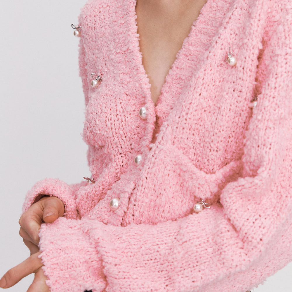 
                  
                    NOIRNINE Pearl Beading Cardigan PINK
                  
                