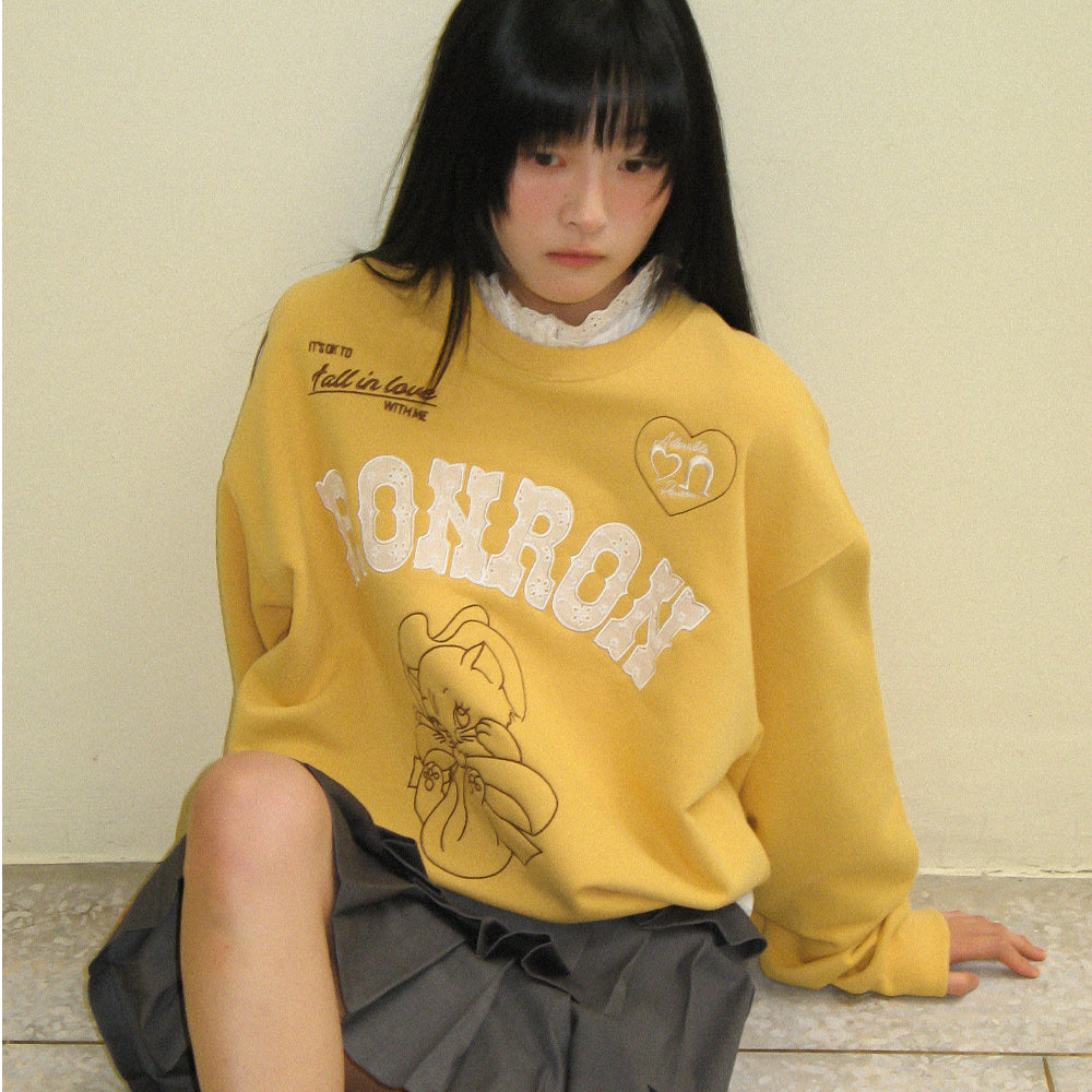 
                  
                    RONRON WESTERN CAT LACE PATCH SWEATSHIRT MUSTARD
                  
                