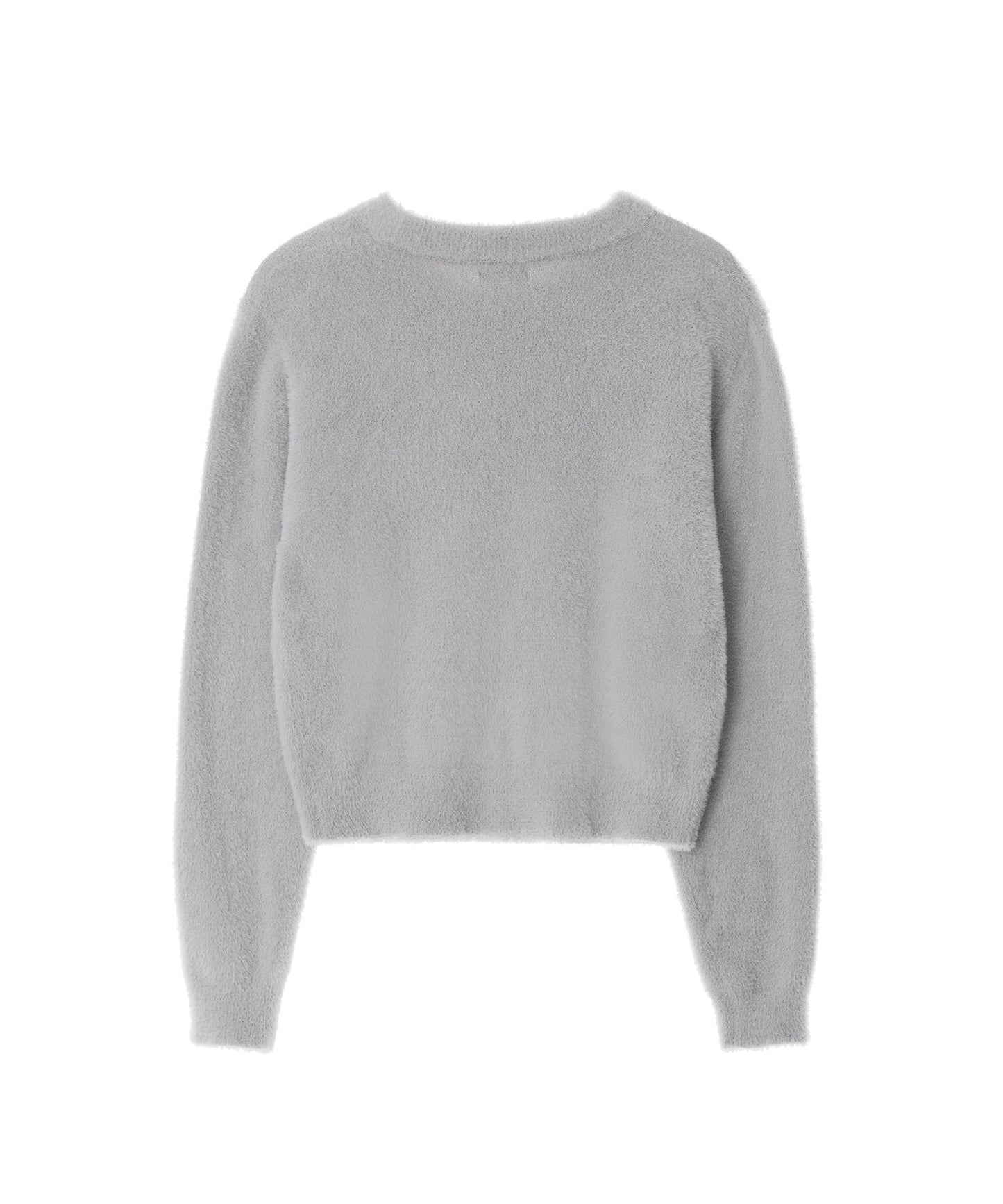 LEE Women's Round Neck Hairy Logo Knit Light Gray