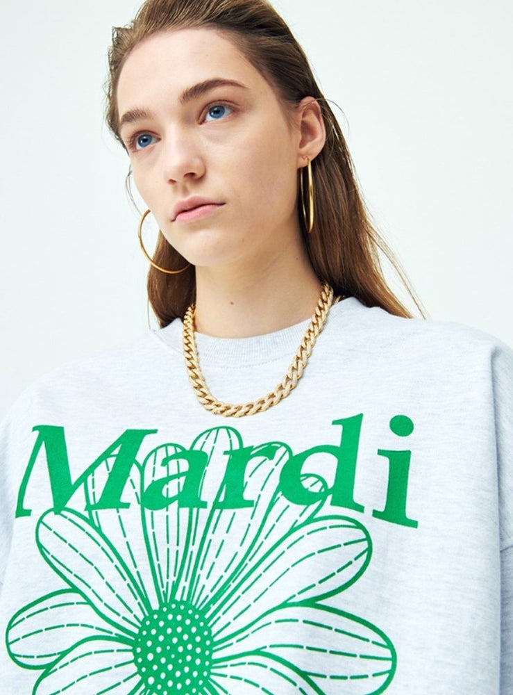 MARDI SWEATSHIRT FLOWERMARDI_HEATHER GREEN