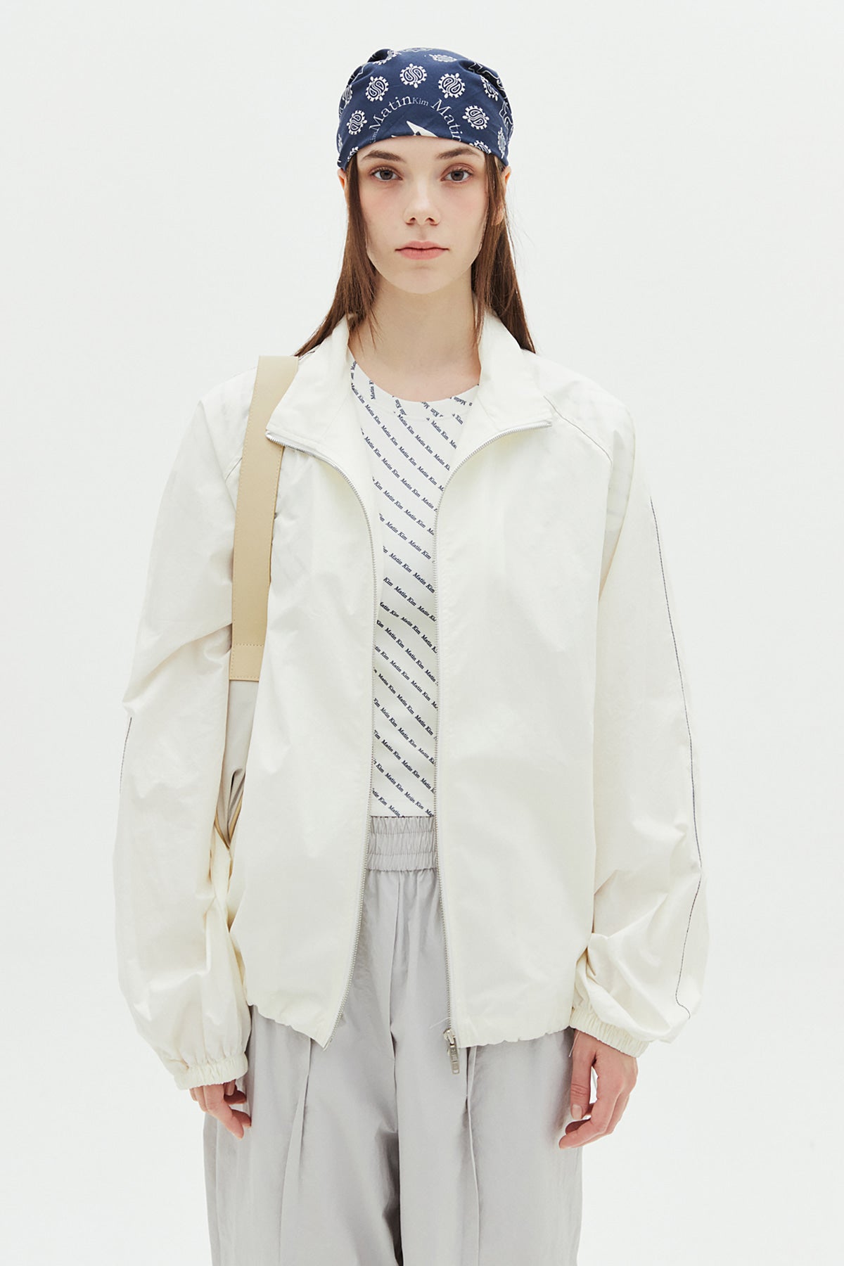 MATIN KIM LOGO COATING JUMPER IN IVORY – SeoulSeoul