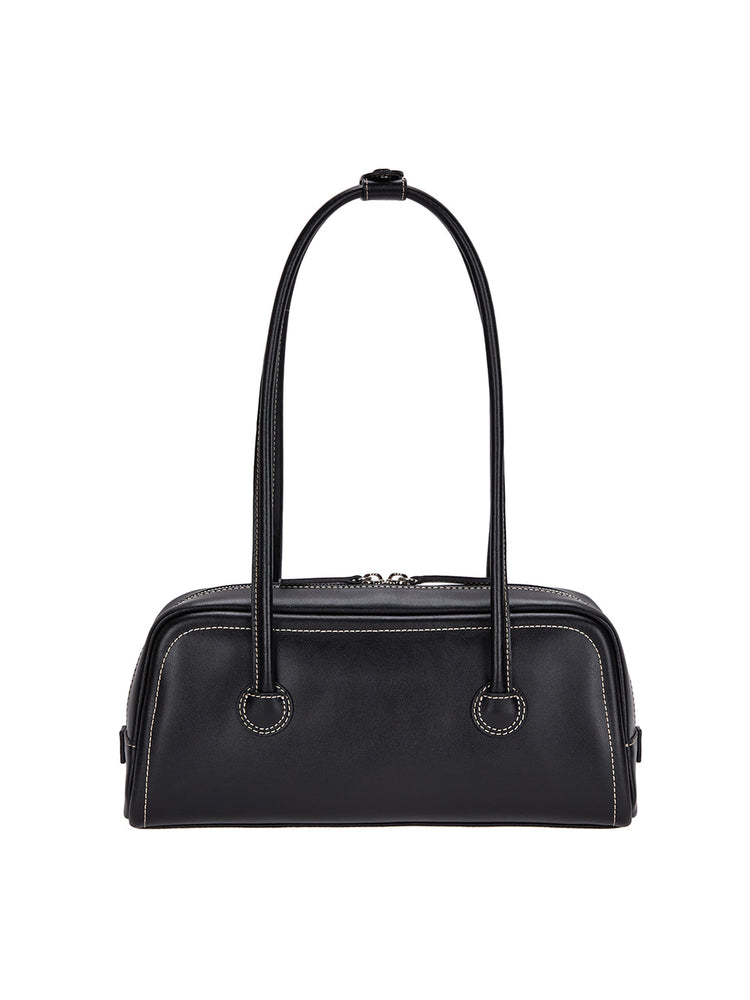 MARGESHERWOOD SOFT BAGUETTE BAG_black plain