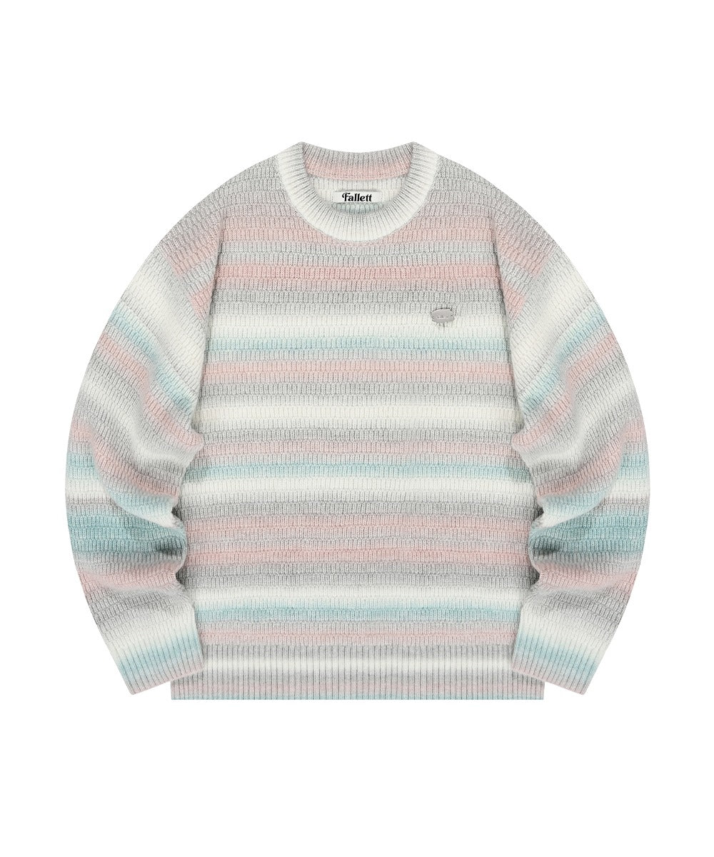 FALLETT Gradient Striped Knit Mint