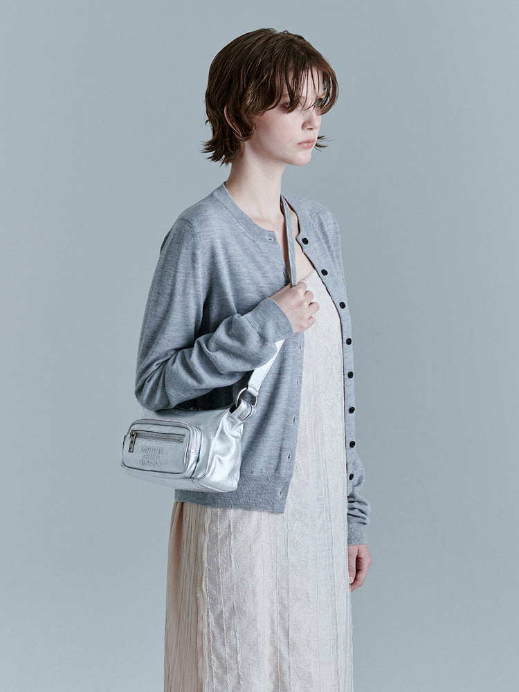 
                  
                    MARGESHERWOOD OUTPOCKET HOBO MINI_metallic silver foiled plain
                  
                