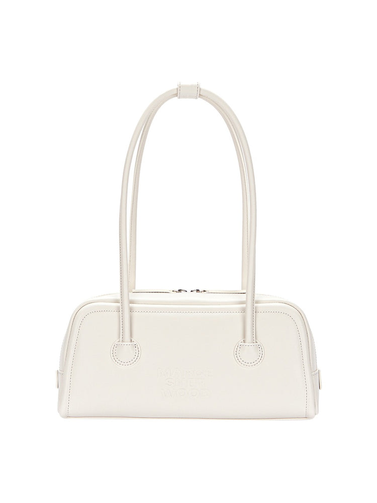 MARGESHERWOOD SOFT BAGUETTE BAG_cream plain