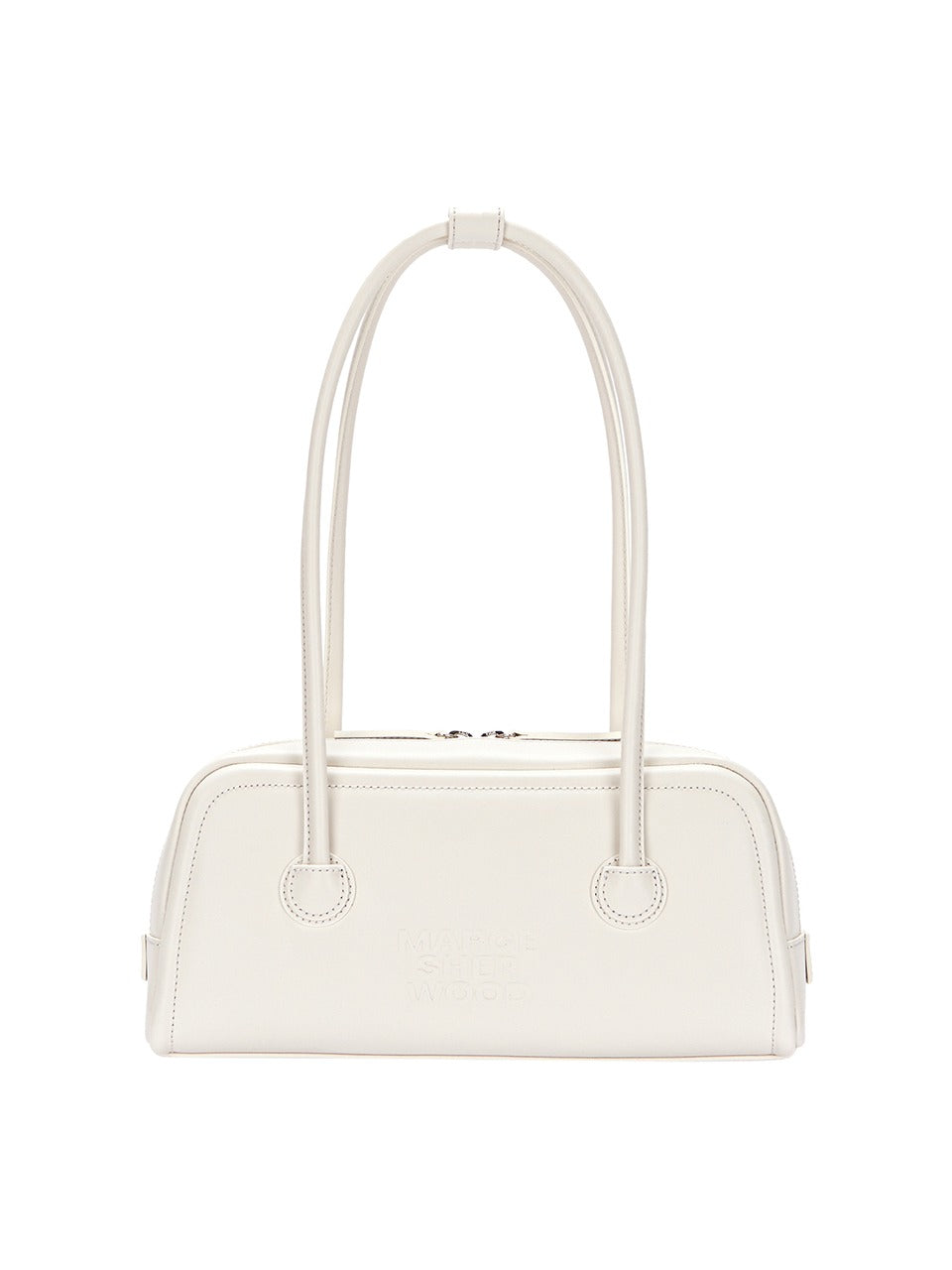 MARGESHERWOOD SOFT BAGUETTE BAG_cream plain