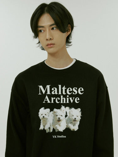 WAIKEI Maltese Archive Sweatshirts BLACK