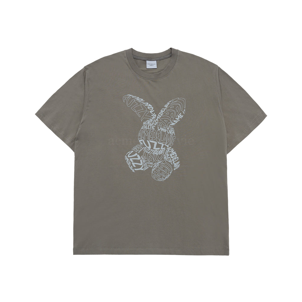 ADLV LETTERING RABBIT SHORT SLEEVE T-SHIRT LIGHT COCOA