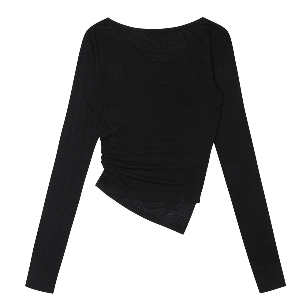 
                  
                    BOHEMSEO  SLEEVE HOLE SHIRRING TOP, BLACK
                  
                