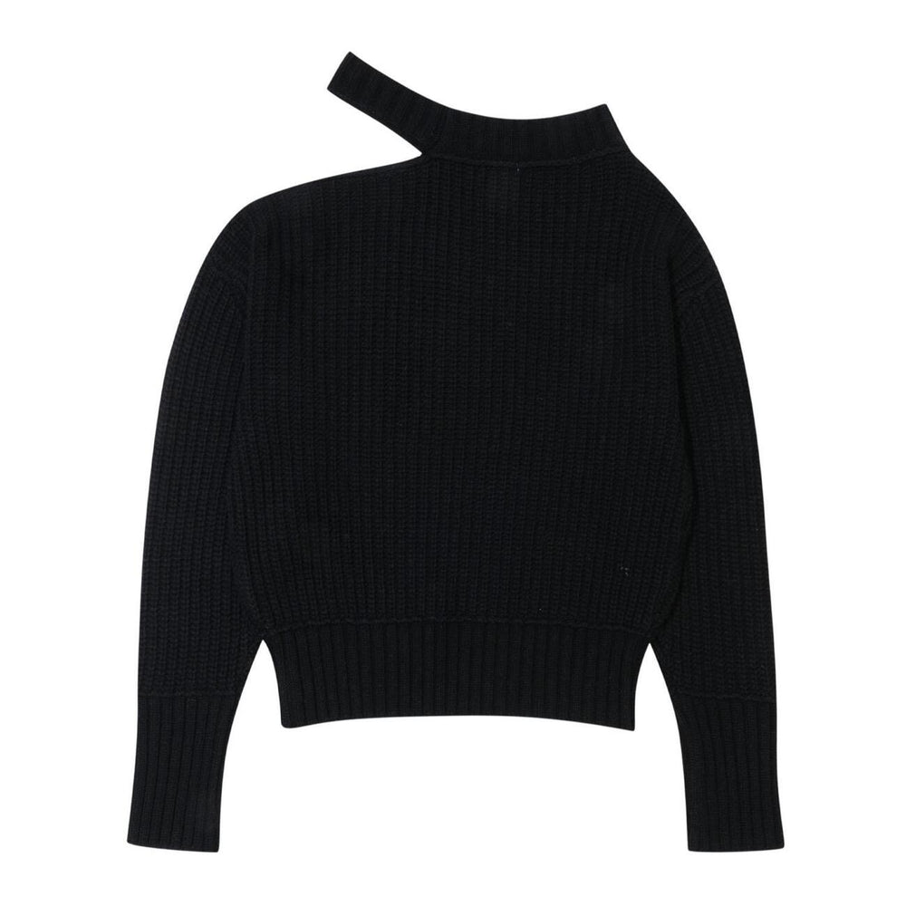 
                  
                    BOHEMSEO NECK CUT-OUT LOOSE FIT KNIT, BLACK
                  
                