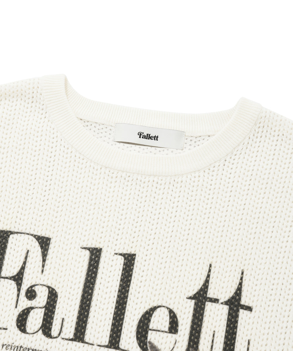 FALLETT Deuce Nero Long Sleeve Knit Ivory