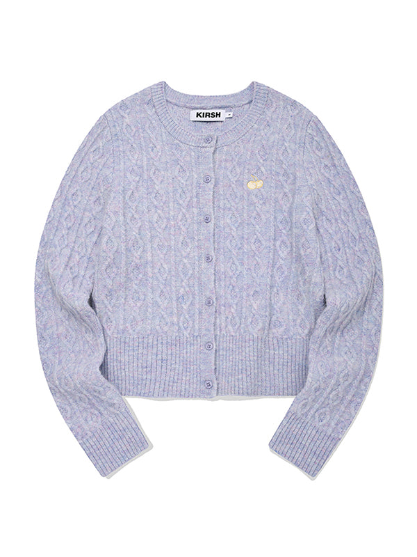 
                  
                    KIRSH SMALL CHERRY CABLE KNIT CARDIGAN LAVENDER
                  
                