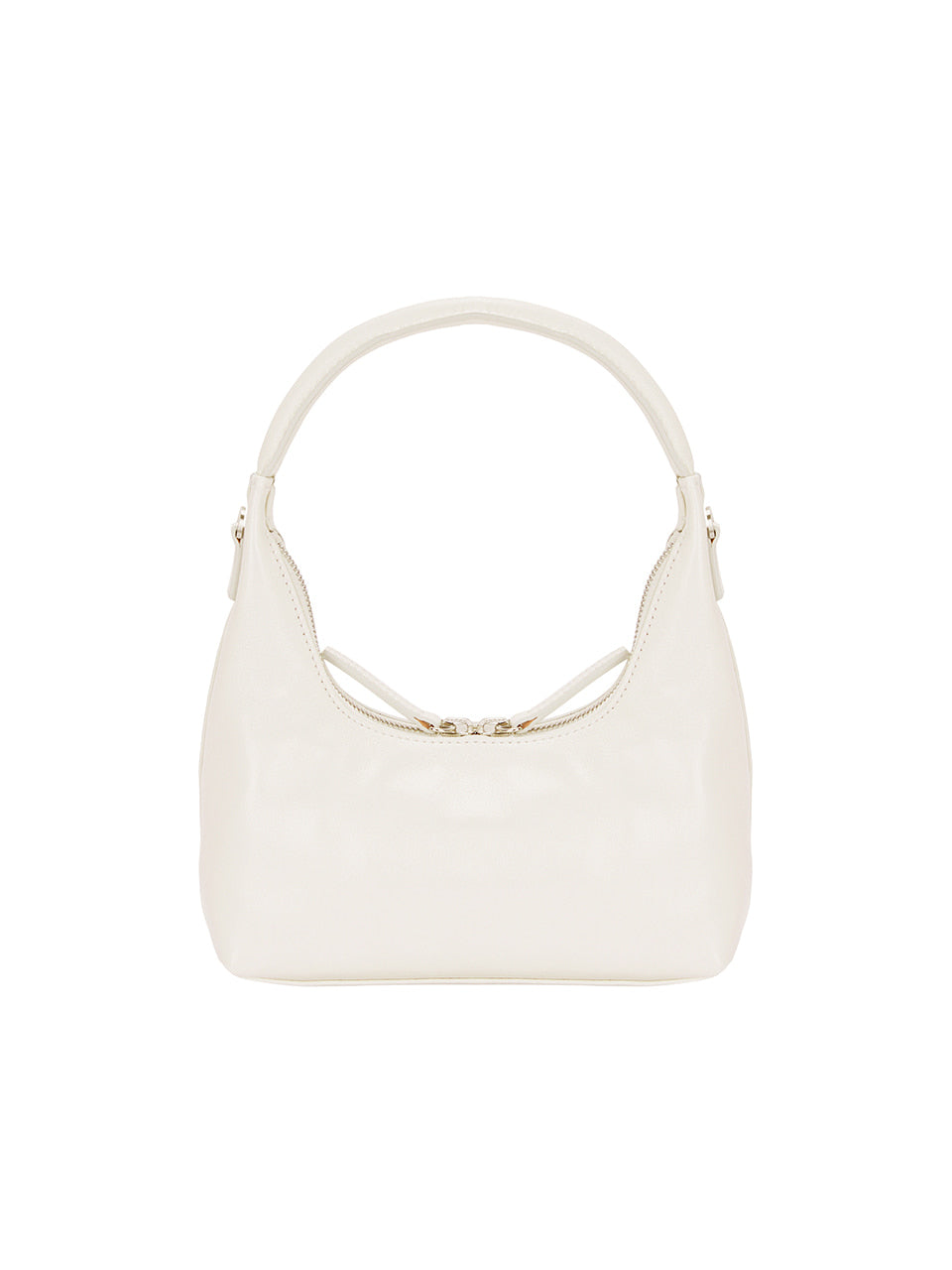 MARGESHERWOOD HOBO MINI+STRAP_cream glossy plain