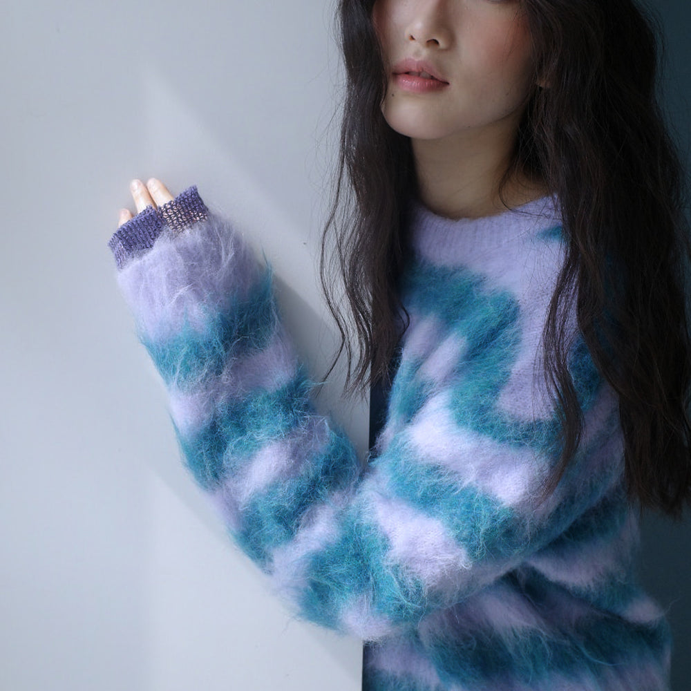 
                  
                    ROCKFISH STRIPE SHAGGY KNIT PULLOVER
                  
                