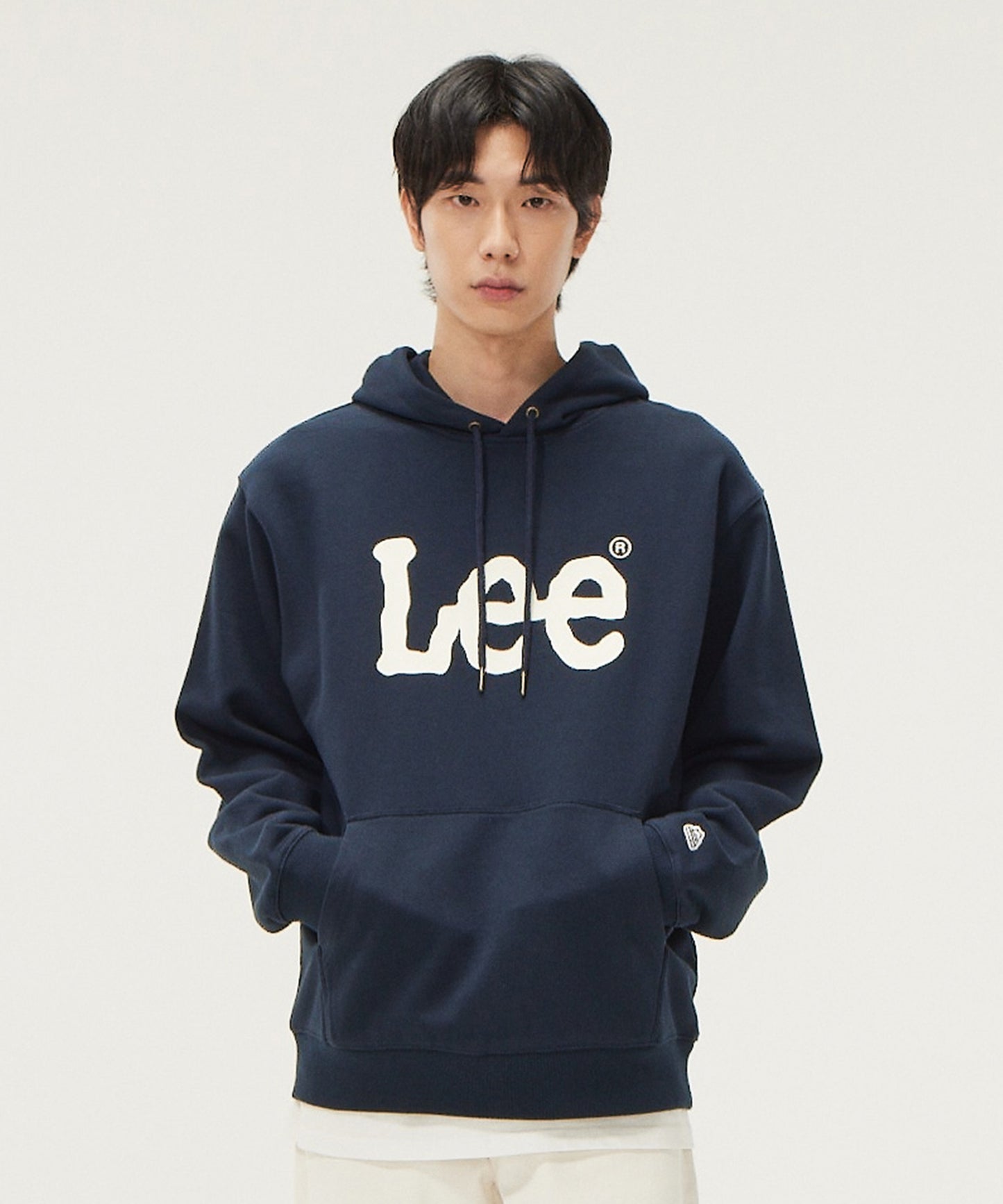 LEE Big Twitch Logo Hoodie Navy