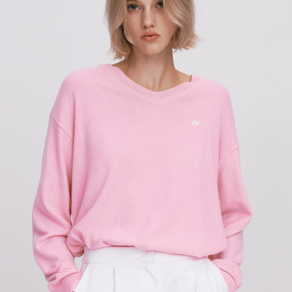 
                  
                    NOIRNINE UNISEX N V-Neck Knit PINK
                  
                