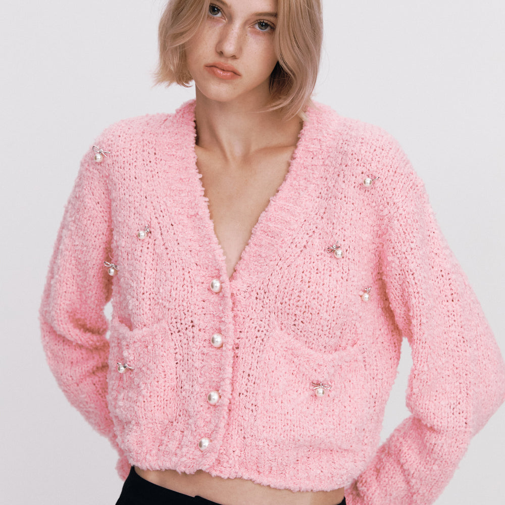 
                  
                    NOIRNINE Pearl Beading Cardigan PINK
                  
                