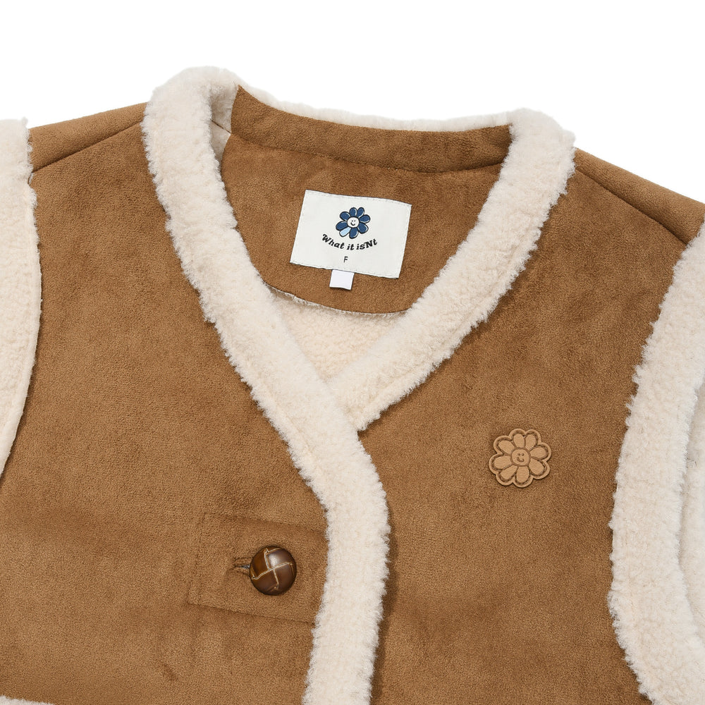 
                  
                    Flory Fur Suede Vest Beige
                  
                