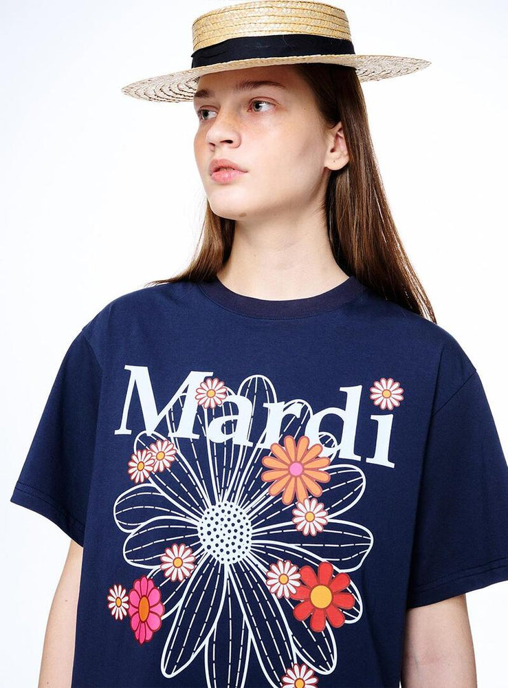 MARDI TSHIRT FLOWERMARDI BLOSSOM_NAVY WHITE