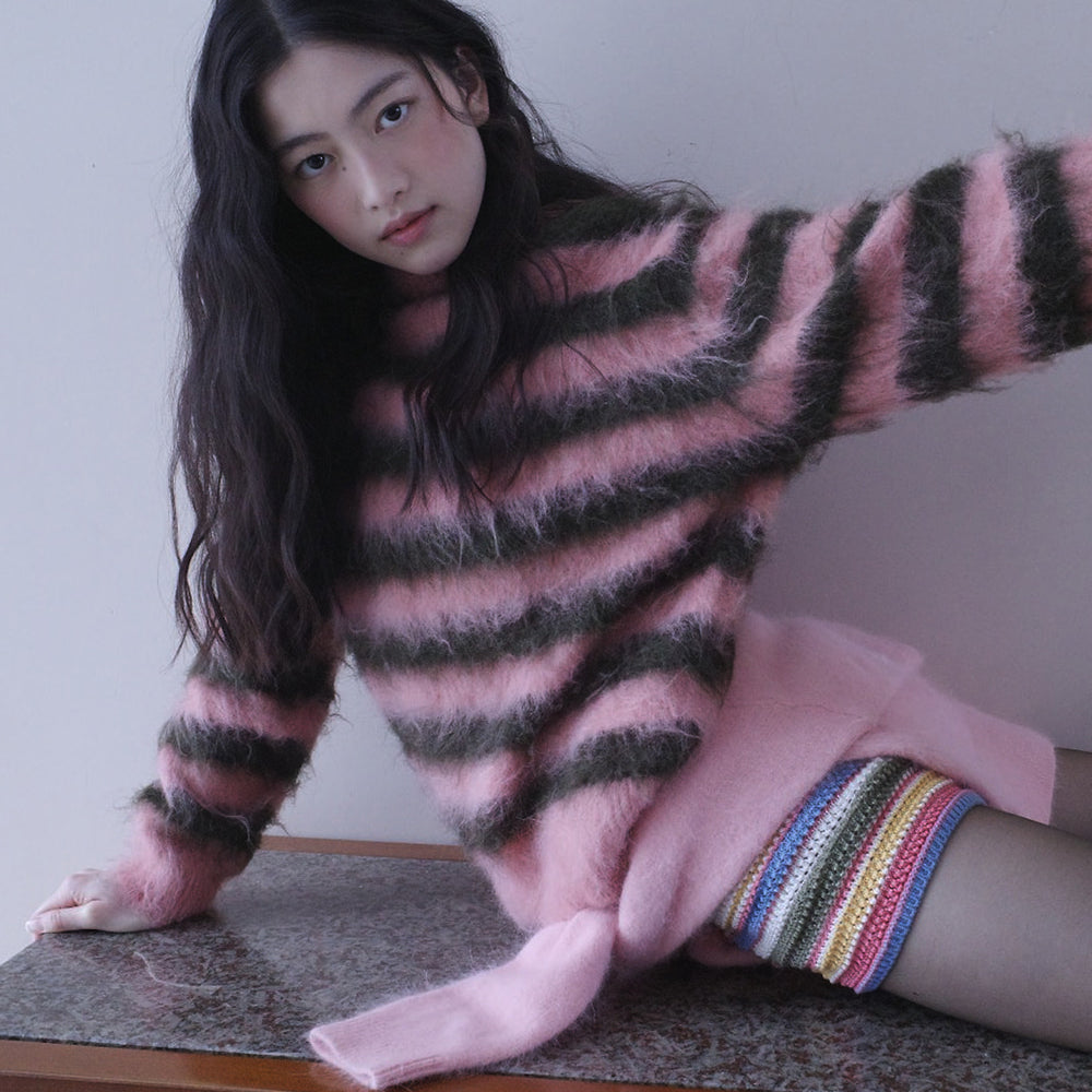 
                  
                    ROCKFISH STRIPE SHAGGY KNIT PULLOVER
                  
                